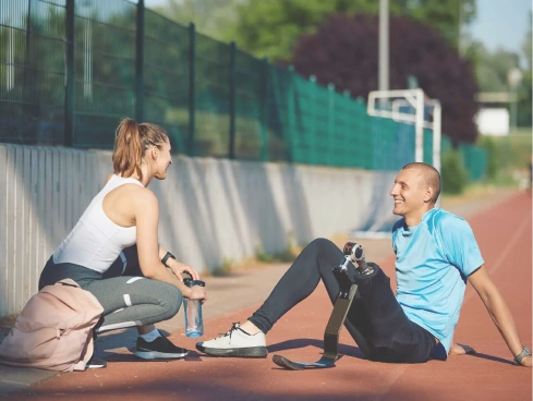 Un couple de coureurs